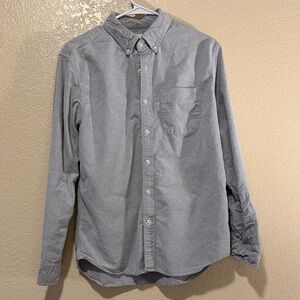 American Eagle Outfitters Gray Button-Down Shirt
